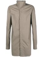 Rick Owens Long Korean Collar Shirt - Grey