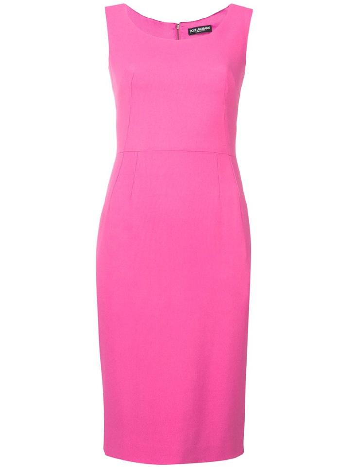 Dolce & Gabbana Fitted Midi Dress - Pink