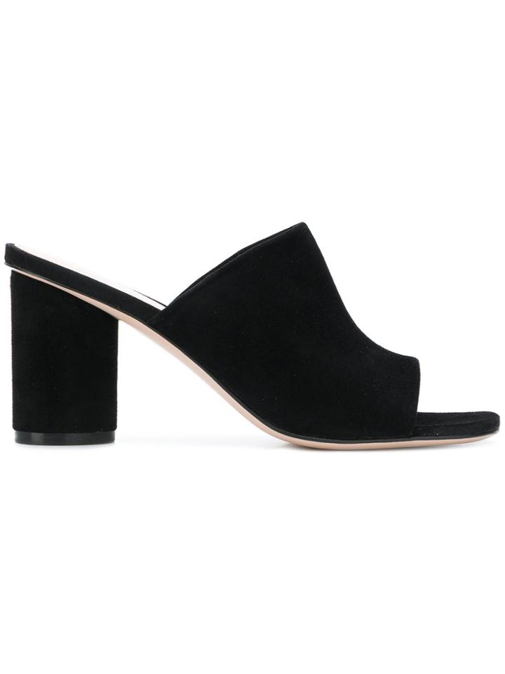 Stuart Weitzman Block Heel Mule Sandals - Black