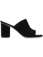 Stuart Weitzman Block Heel Mule Sandals - Black