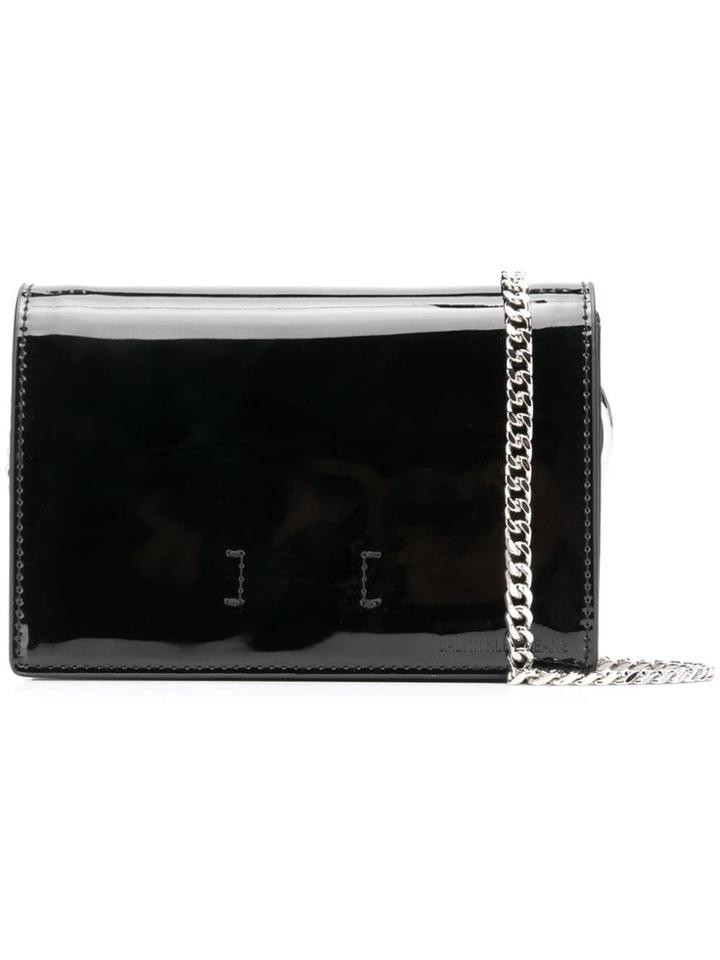 Calvin Klein Jeans Metallic Handle Shoulder Bag - Black