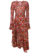 Giuseppe Di Morabito Floral Print Asymmetric Hem Dress - Red