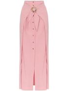 Nanushka Button-down Buckled Maxi Skirt - Pink