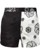 Ann Demeulemeester Embroidered Mini Shorts, Women's, Size: 40, Black, Silk