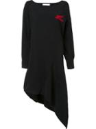 Wanda Nylon Logo Print Asymmetric Dress