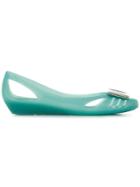 Salvatore Ferragamo Wedge Ballerina Shoes - Green