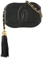 Chanel Vintage Tassel Cc Shoulder Bag - Black