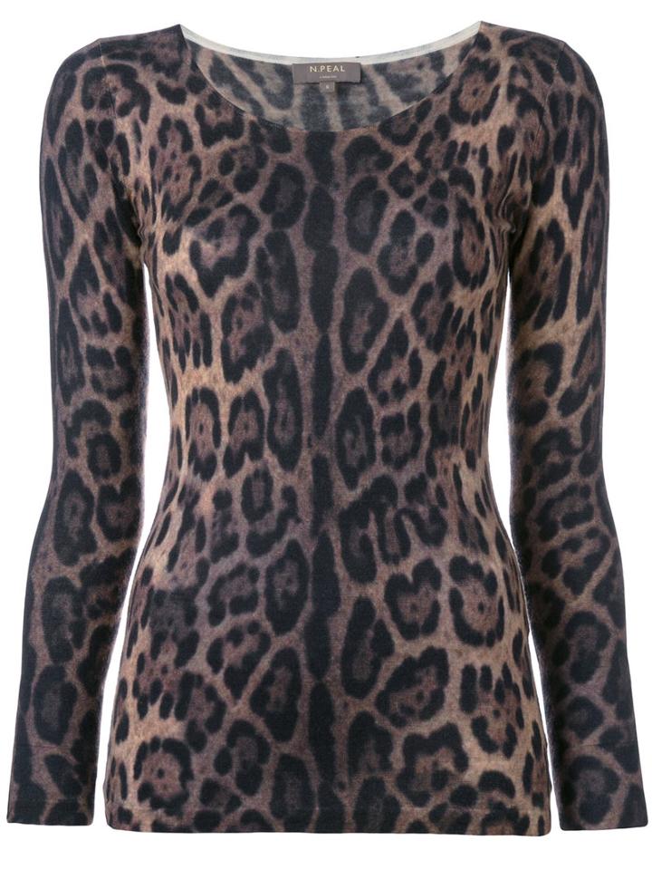 N.peal - Cashmere Super Fine Print Top - Women - Cashmere - S, Black, Cashmere