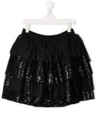 Givenchy Kids Teen Sequin Tulle Skirt - Black