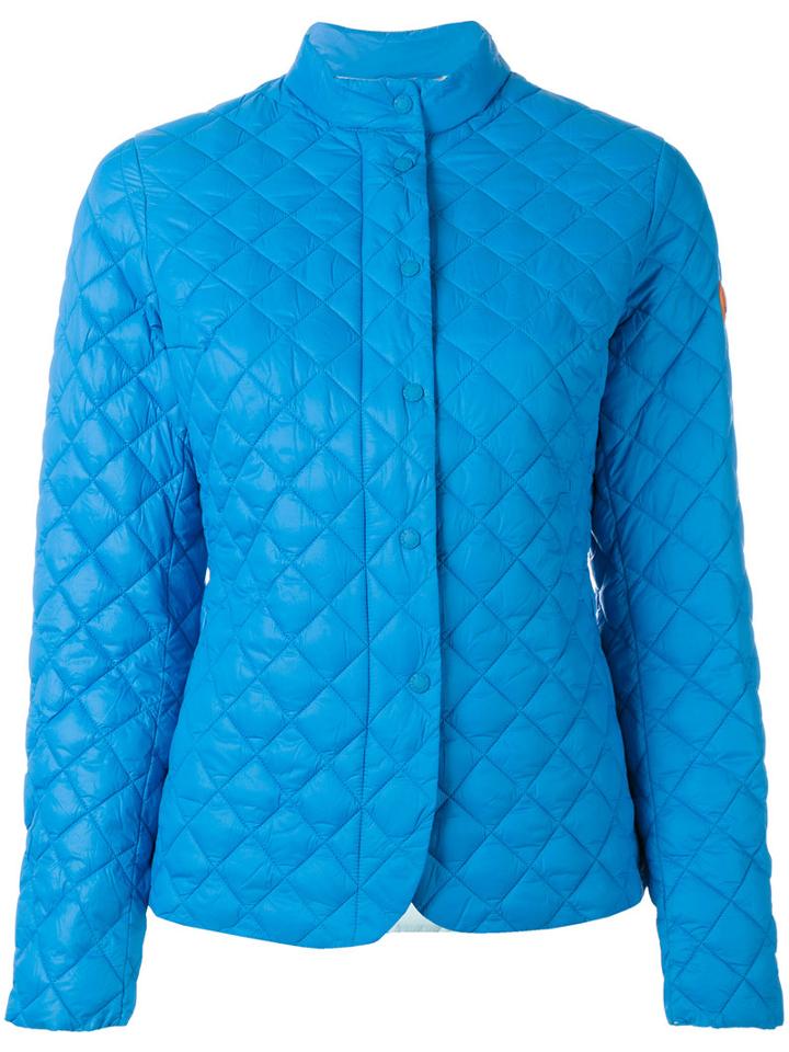 Save The Duck Giga Quilted Jacket, Women's, Size: 5, Blue, Nylon/polyester