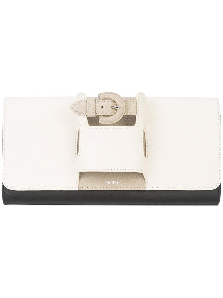Perrin Paris Buckle Detail Clutch - Black