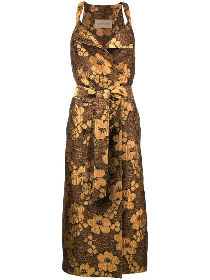 Christian Wijnants Dasser Floral Jacquard Dress - Yellow & Orange