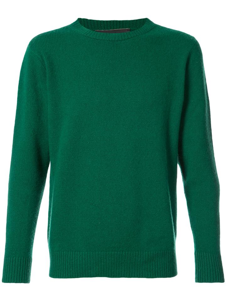 The Elder Statesman Crew Neck Jumper - Green