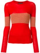 Cashmere In Love Vivien Lurex Stripe Jumper - Yellow & Orange