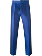 Christian Pellizzari - Taffeta Trousers - Men - Cotton/polyamide/polyester - 48, Blue, Cotton/polyamide/polyester