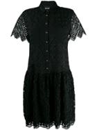 Just Cavalli Lace Shirt Dress - Black