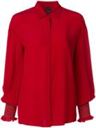 Pinko Alberto Cuff Detail Shirt - Red