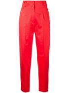 H Beauty & Youth High-rise Cropped Trousers - Red