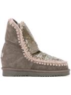 Mou Sequinned Snow Boots - Brown