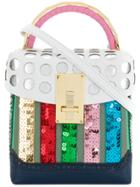 The Volon Polka Dot Brogue Detail Handbag - Multicolour