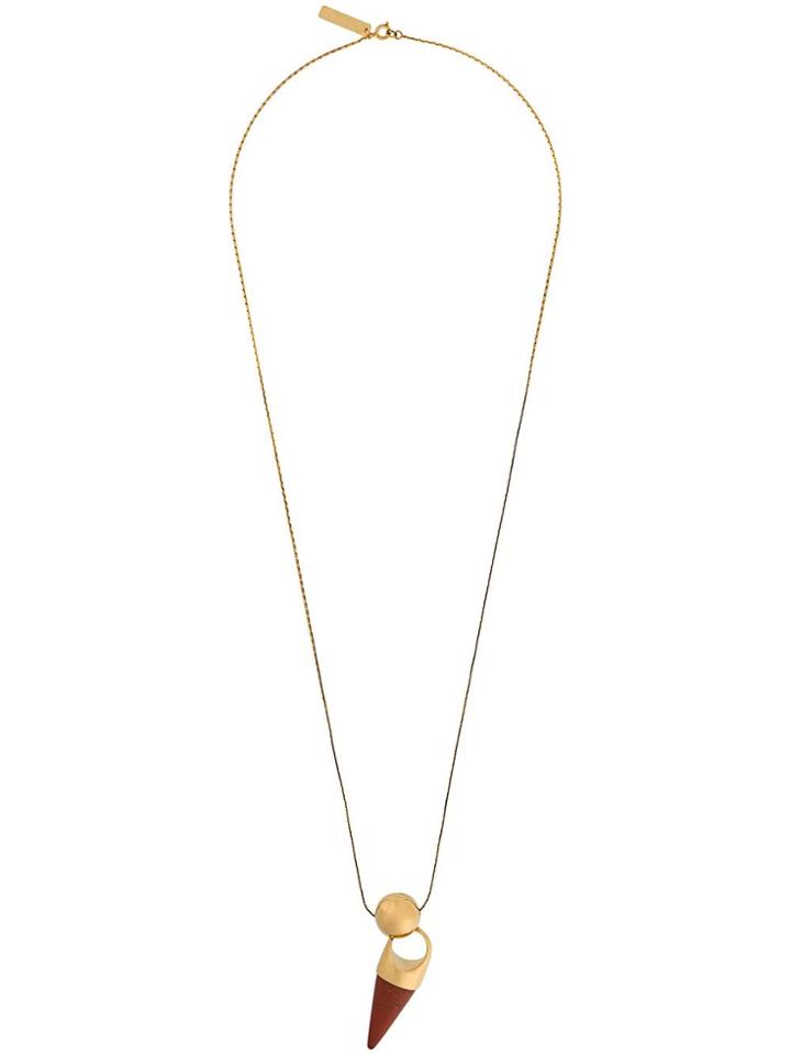 Marni Resin Pendant Necklace - Gold