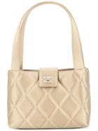 Chanel Pre-owned Cc Quilted Logo Handbag - Neutrals