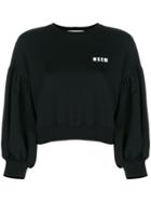 Msgm Balloon Sleeve Sweatshirt - Black