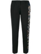 No21 - Contrast Stripe Trousers - Women - Cotton/polyester/viscose - 40, Black, Cotton/polyester/viscose