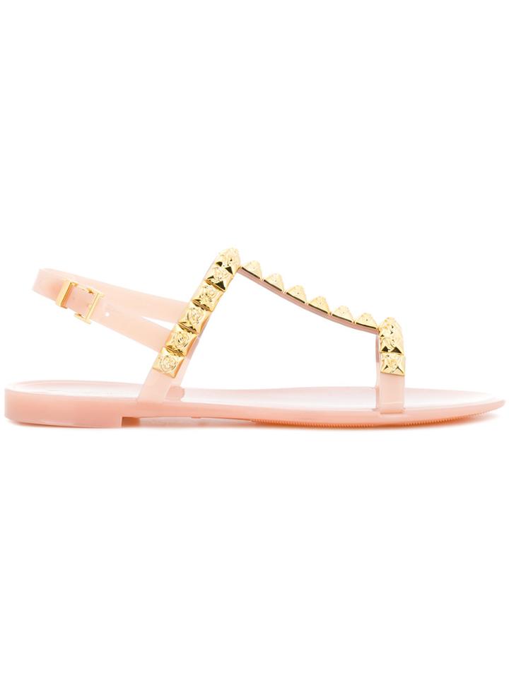 Stuart Weitzman Rockstud Sandals - Nude & Neutrals