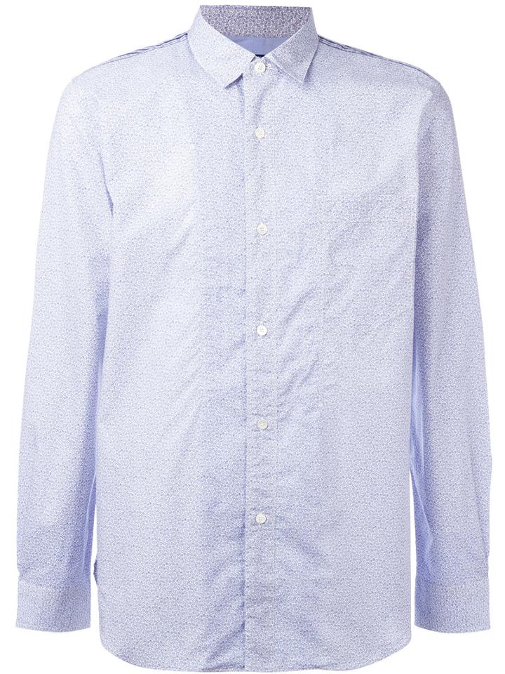 Junya Watanabe Comme Des Garçons Man Printed Shirt, Men's, Size: Small, Blue, Cotton