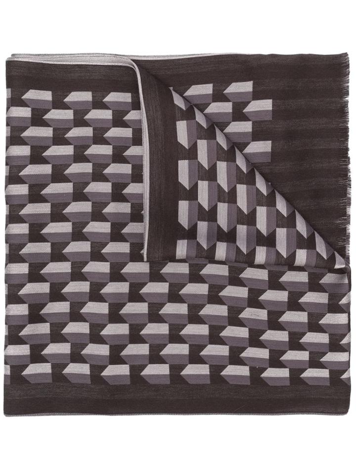 Emporio Armani Chevron Stole - Grey