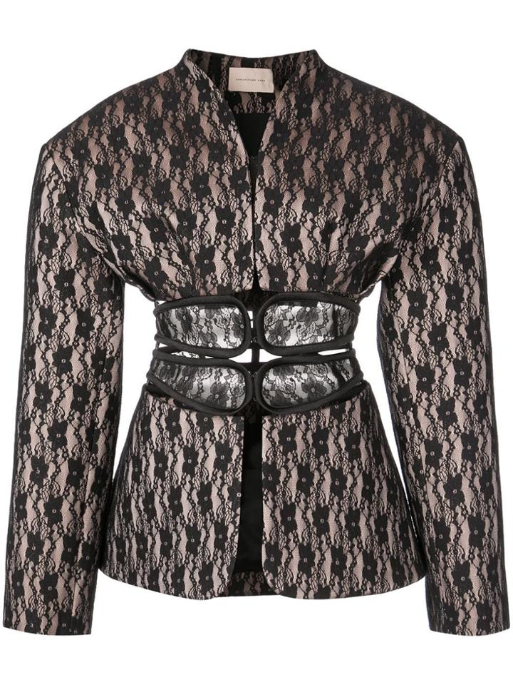 Christopher Kane Lace Bonded Jacket - Black