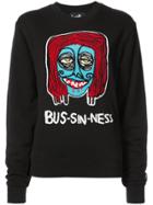 Haculla Bus-sin-ness Crewneck Sweater - Black