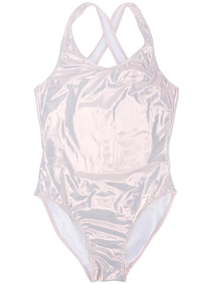 Finger In The Nose - Metal Swimsuit - Kids - Polyamide/polyester/spandex/elastane - 16 Yrs, Pink/purple