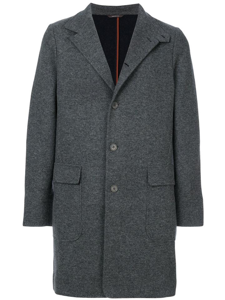 Loro Piana - Single-breasted Coat - Men - Suede/polyamide/cashmere - M, Grey, Suede/polyamide/cashmere