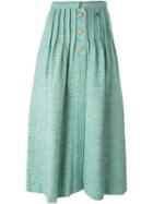 Courrèges Vintage Buttoned Knit Skirt, Women's, Size: 36, Green
