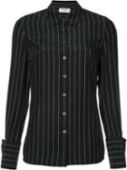Frame Denim Pinstripe Shirt, Women's, Size: Medium, Blue, Silk