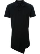 Moohong Long Asymmetric Polo Shirt, Men's, Size: 52, Black, Cotton