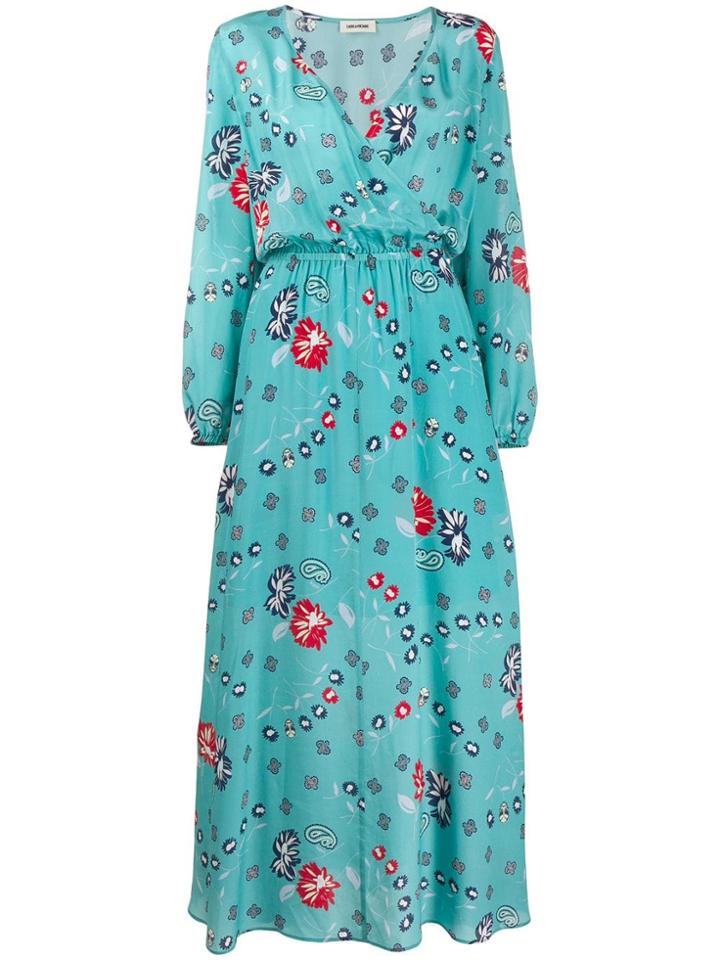 Zadig & Voltaire Rikko Daisy Robe Dress - Blue