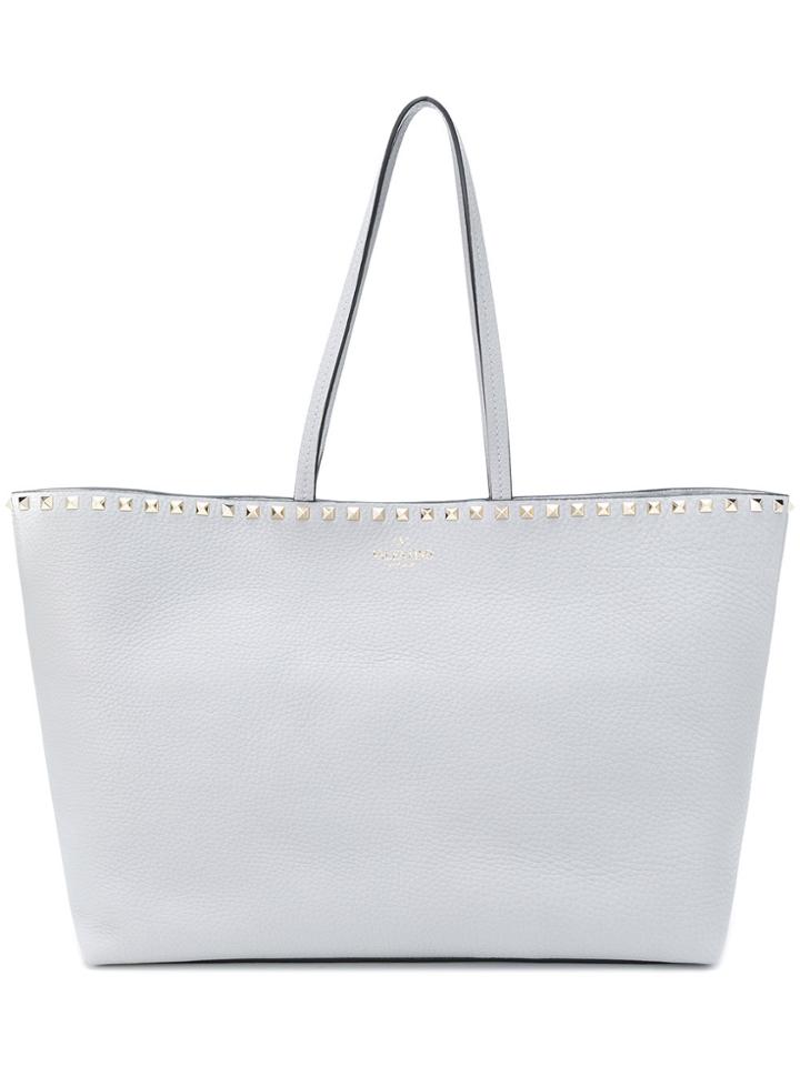 Valentino Rockstud Shopper Tote - Grey