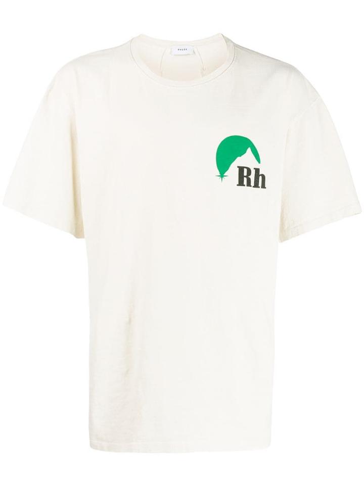 Rhude Rhude - Man - Logo Tee - Neutrals