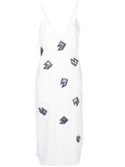 Versus Logo Patch Midi Dress - White