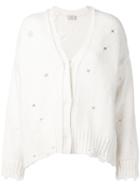 Maison Flaneur Loose Fitted Cardigan - White