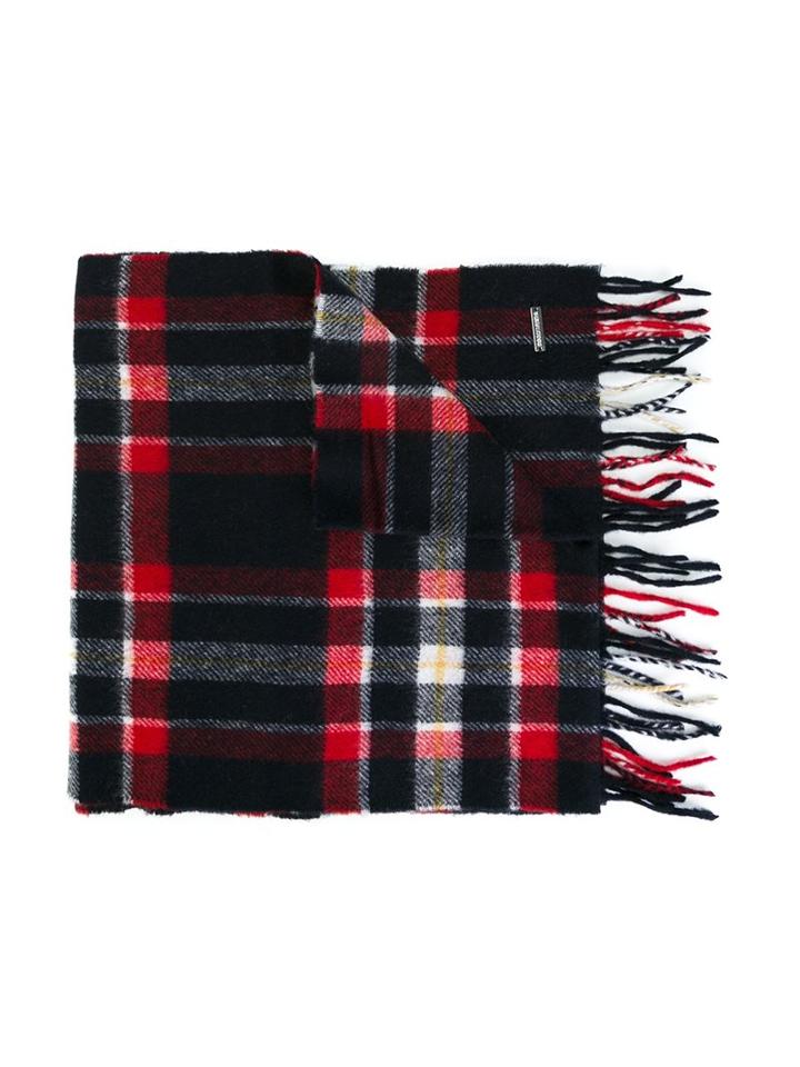 Dsquared2 Kids Tartan Check Scarf, Boy's, Blue
