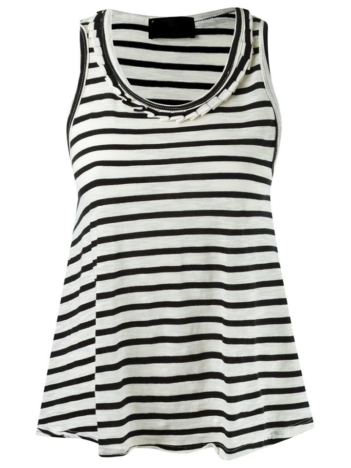 Andrea Bogosian Striped Tank Top, Women's, Size: P, Black, Cotton/polyester