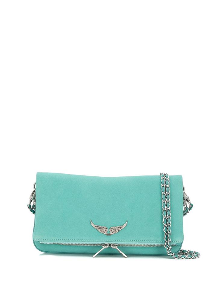 Zadig & Voltaire Rock Suede Shoulder Bag - Green