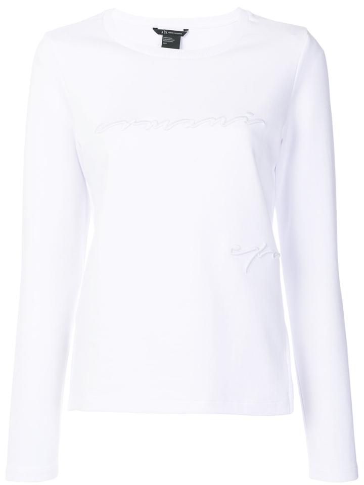 Armani Exchange Embellished Sweater - White