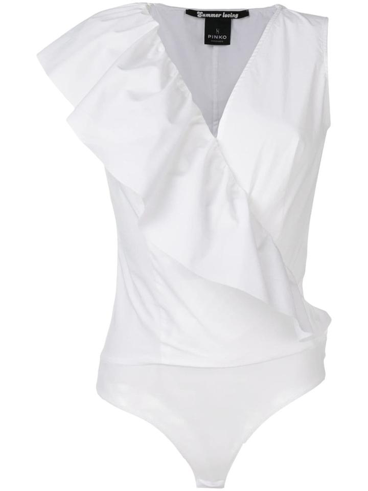 Pinko White Wrap Top