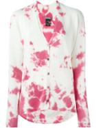 Suzusan 'm. Shibori' Tie Dye Button Down Cardigan, Women's, Size: Large, Pink/purple, Silk/cotton