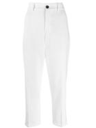 Pt01 High Waisted Cropped Trousers - White